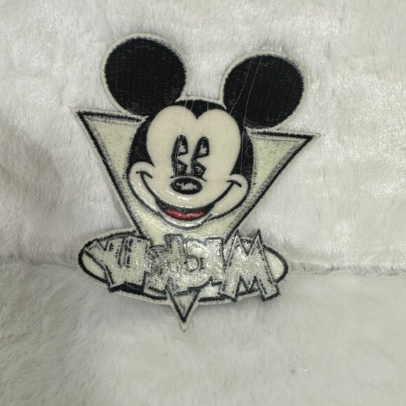 Vintage Large Mickey Mouse Pie Eyes Large Cloth Patch Walt Disney Sew On - Picture 2 of 6